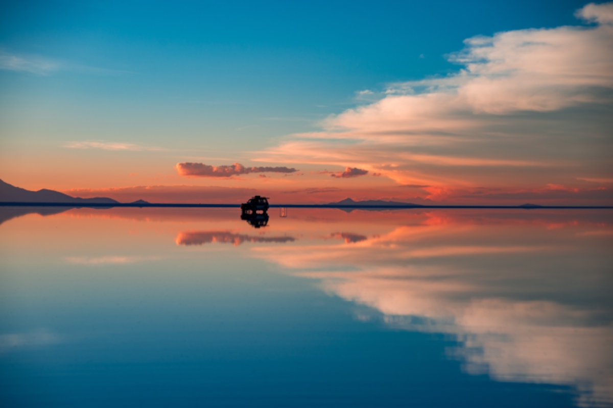 天空之鏡落日uyunisunset