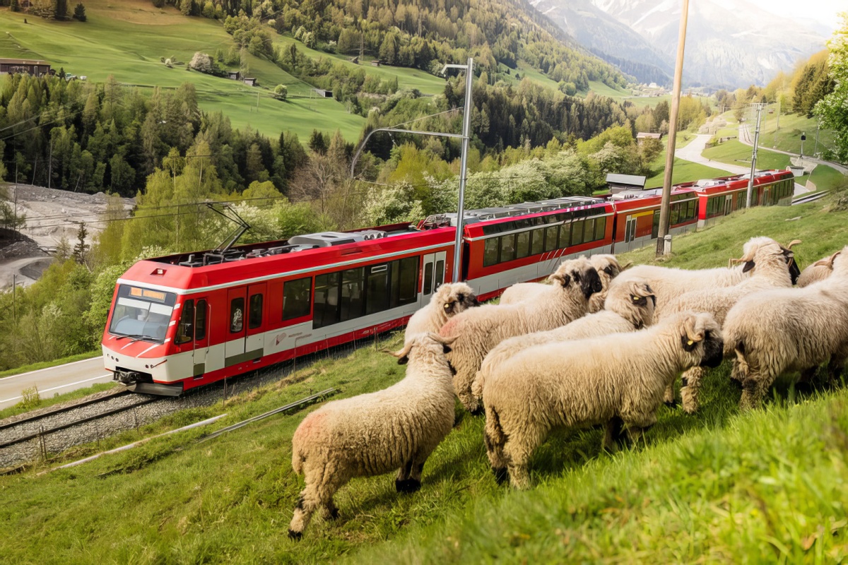 ★冰河列車景觀路線 Glacier Express Line（非景觀車廂）